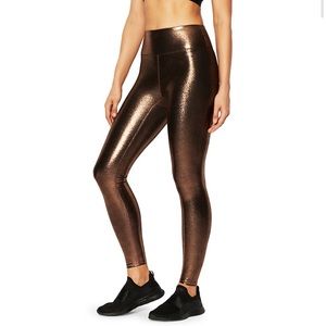 Heroine Sport Mabel Metallic Legging Bronze Gold Small